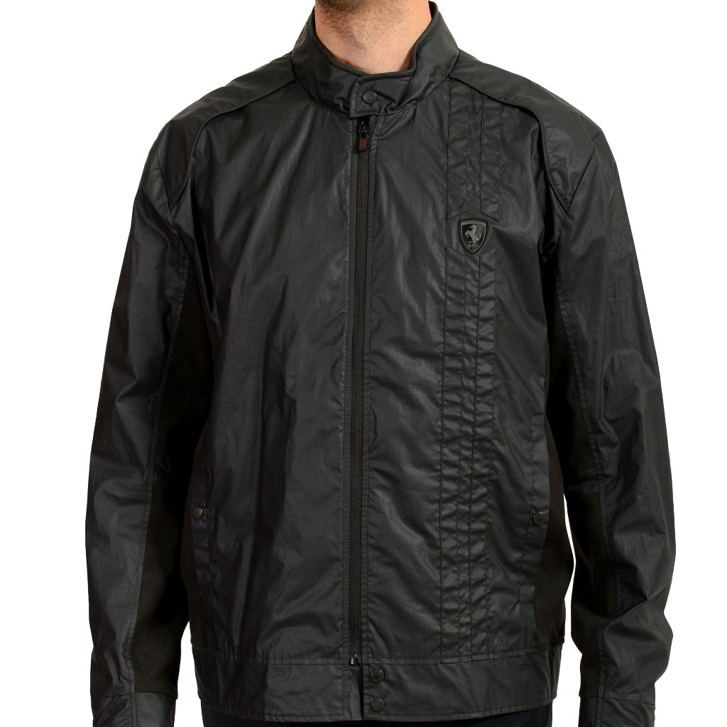 Scuderia Ferrari Men's Black Full Zip Windbreaker Bomber Jacket Us 3xl It 58